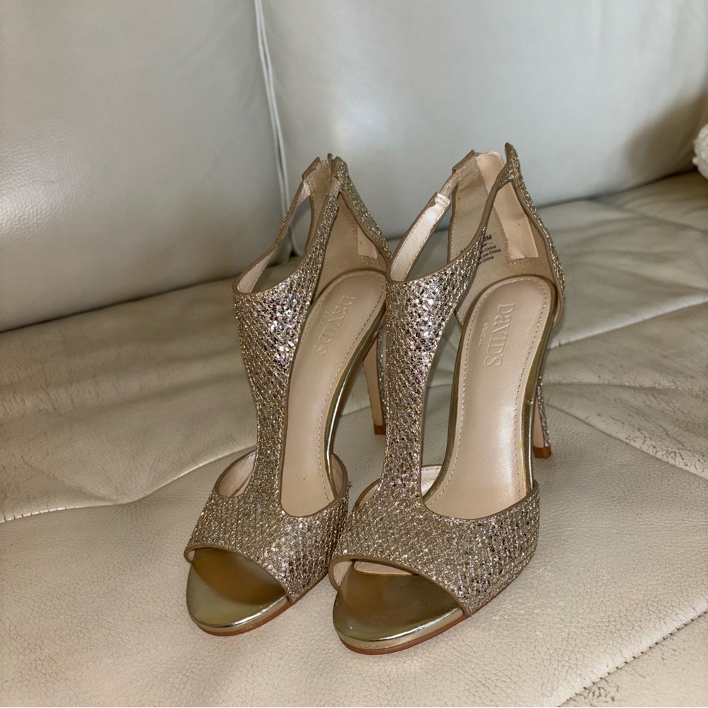 David’s Bridal Shimmery Pumps